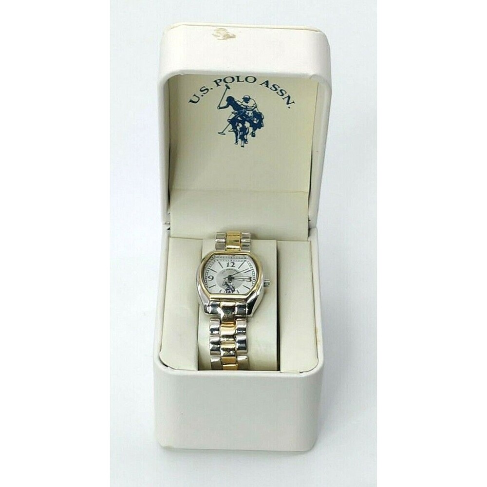 U.S. Polo Assn. Ladies Watch Link Band Two Tone New Polo Logo